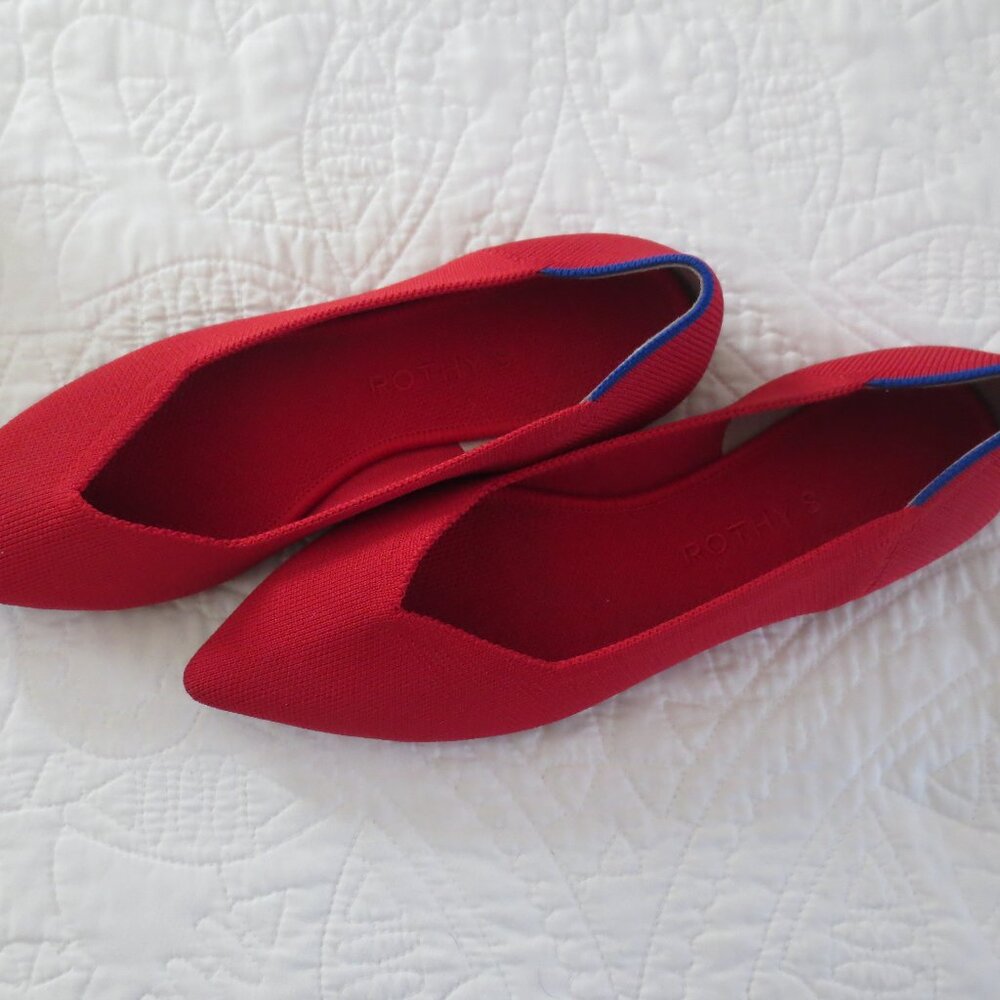 Ballet Core Red Flats - Picture 2 of 10